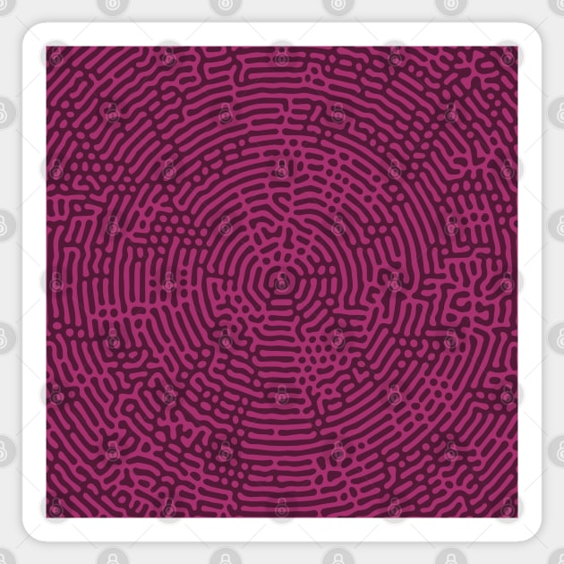 Radial Turing Pattern (Purple Pink) Sticker by John Uttley